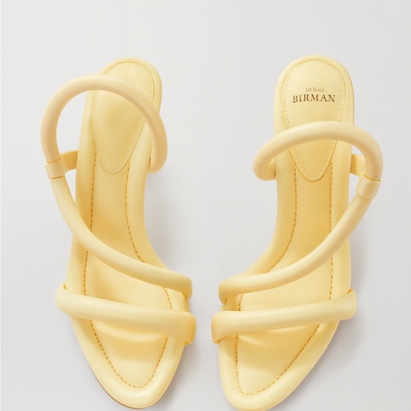 Alexandre Birman Yellow Cream Heeled Sandals - Picture 2 of 5